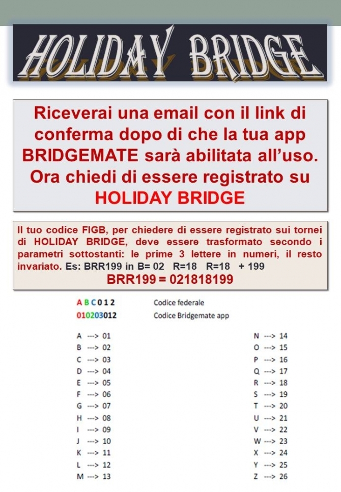 DOPO ESSERTI REGISTRATO - HOLIDAY BRIDGE a.s.d.